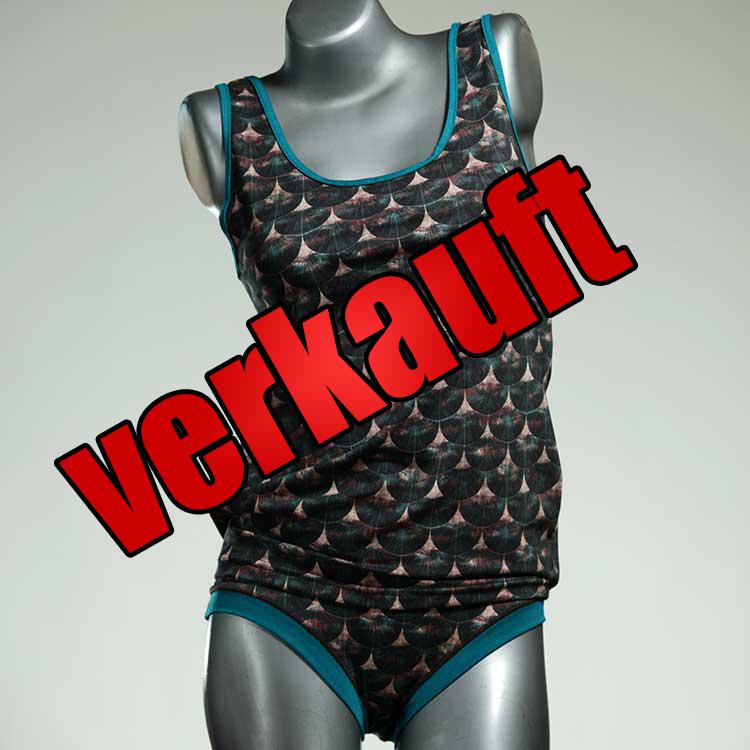 preiswerte farbige gemusterte sexy Unterwäsche Set für DamenPanty / Hotpant mit Top aus Baumwolle