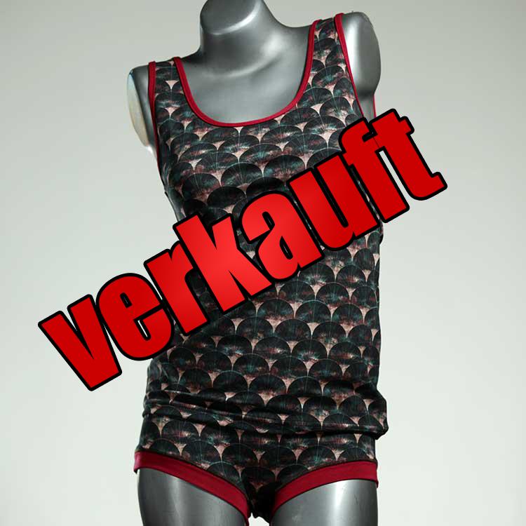 bequeme günstige bunte süße Unterwäsche Set für DamenPanty / Hotpant mit Top aus Baumwolle