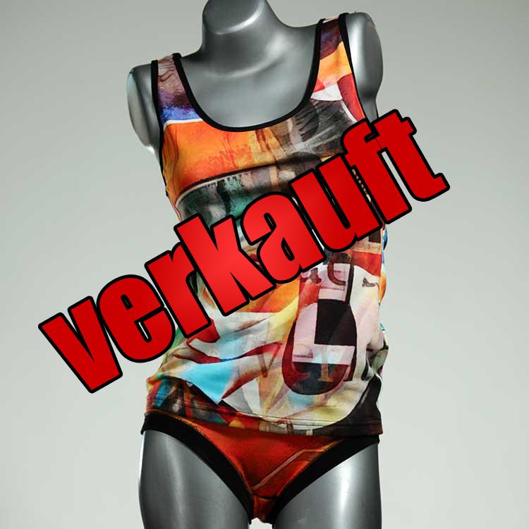 bequeme bunte nachhaltige ökologische Unterwäsche Set für DamenPanty / Hotpant mit Top aus Baumwolle