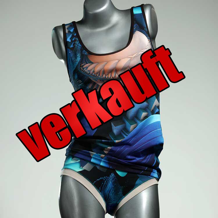 bunte sexy gemusterte süße Unterwäsche Set für DamenPanty / Hotpant mit Top aus Baumwolle