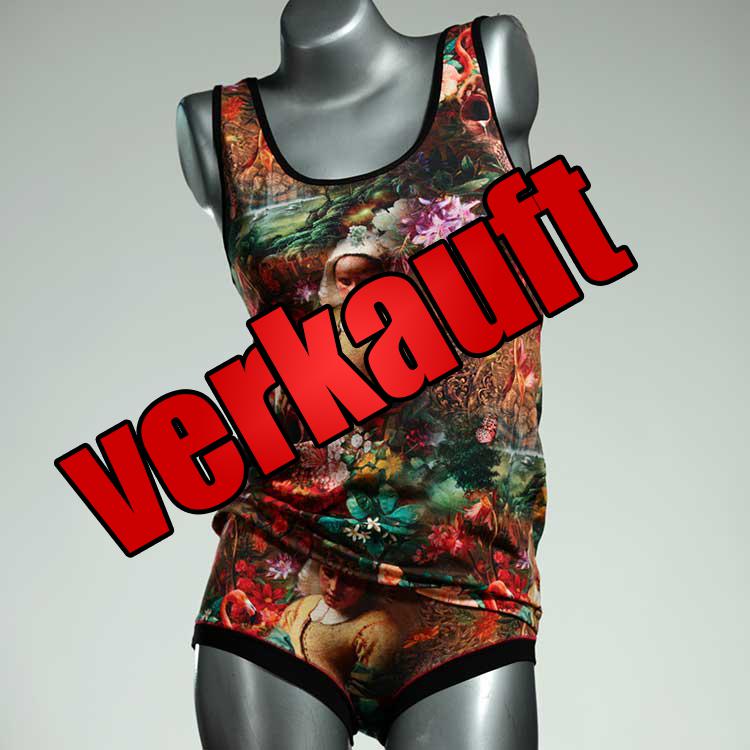gemusterte preiswerte schöne farbige Unterwäsche Set für DamenPanty / Hotpant mit Top aus Baumwolle