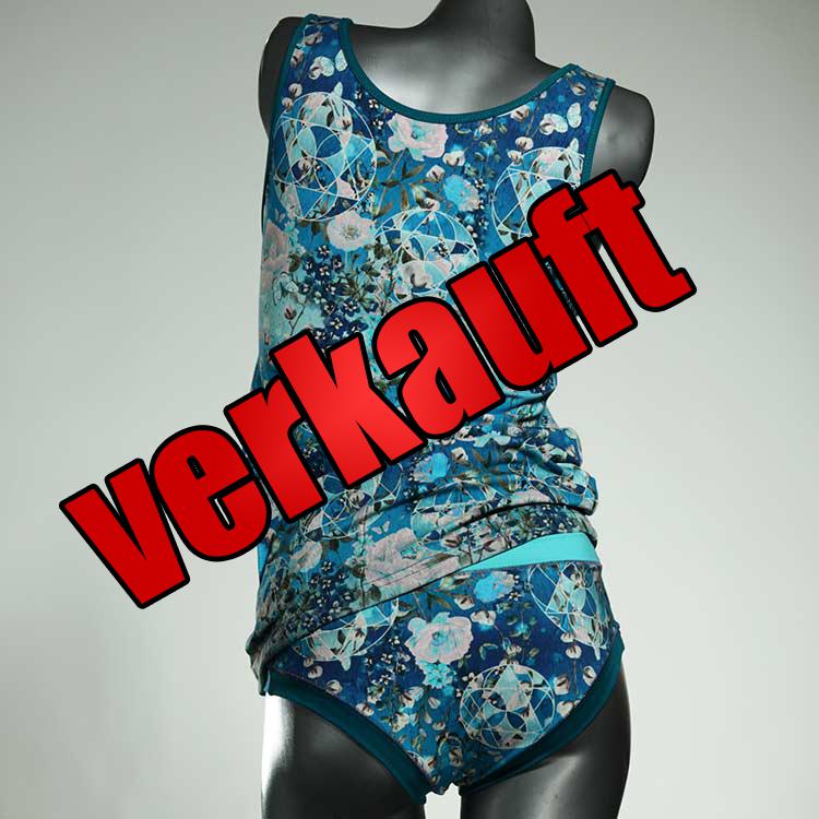 bunte farbige gemusterte attraktive Unterwäsche Set für DamenPanty / Hotpant mit Top aus Baumwolle