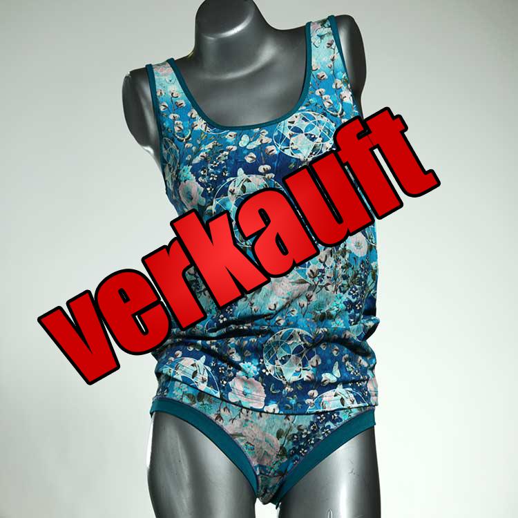bunte farbige gemusterte attraktive Unterwäsche Set für DamenPanty / Hotpant mit Top aus Baumwolle
