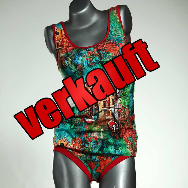 preiswerte süße günstige nachhaltige Unterwäsche Set für DamenPanty / Hotpant mit Top aus Baumwolle