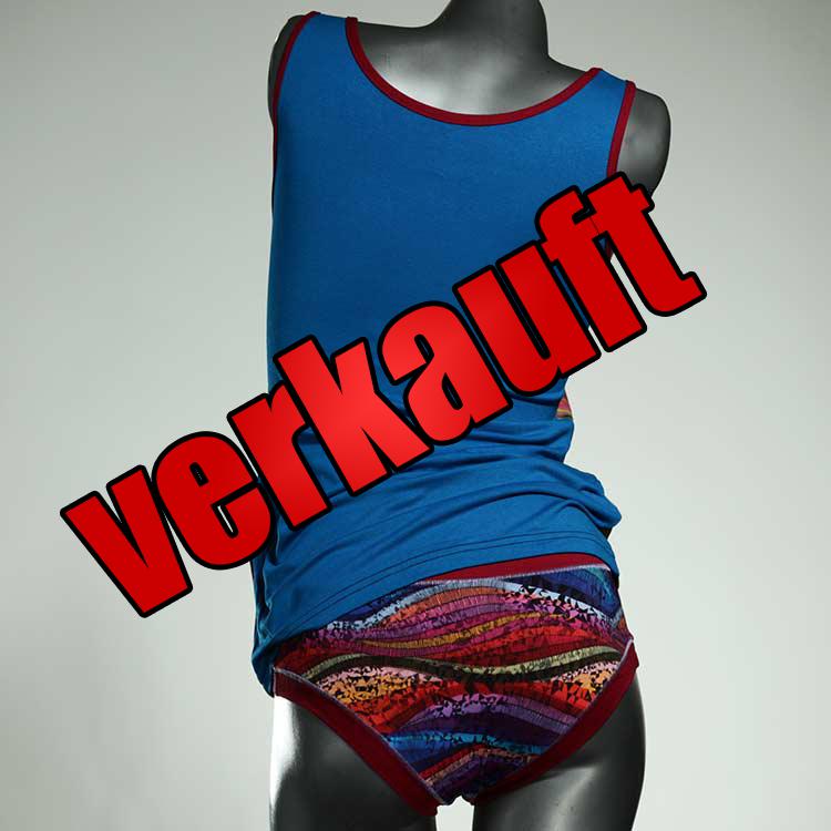 handgemachte bequeme preiswerte farbige Unterwäsche Set für DamenPanty / Hotpant mit Top aus Baumwolle