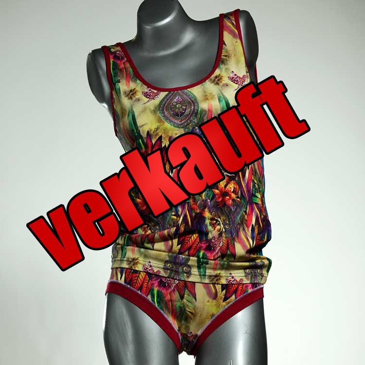 handgemachte bequeme preiswerte farbige Unterwäsche Set für DamenPanty / Hotpant mit Top aus Baumwolle