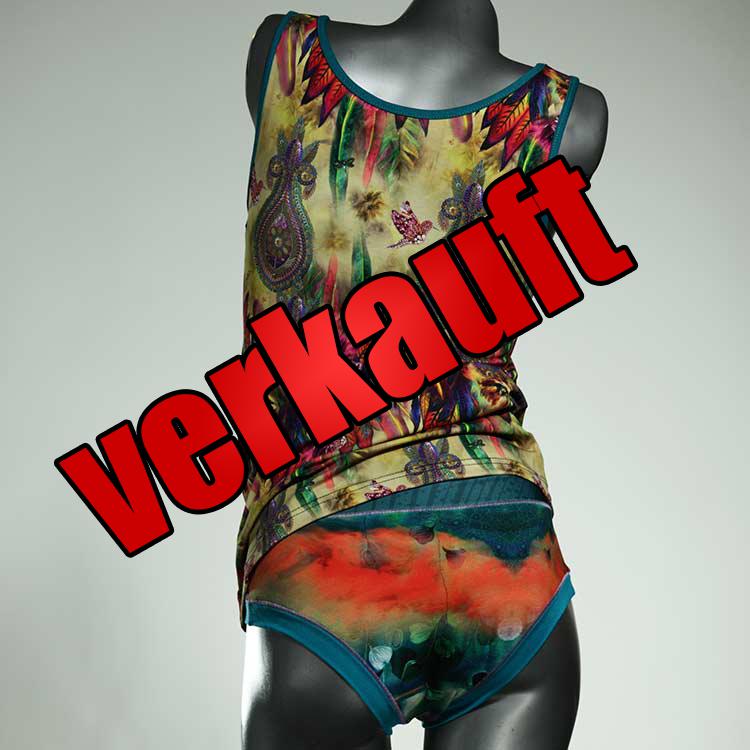 schöne preiswerte attraktive handgemachte Unterwäsche Set für DamenPanty / Hotpant mit Top aus Baumwolle