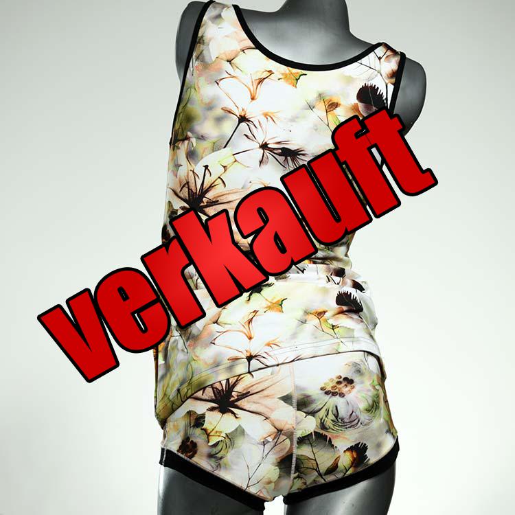 süße nachhaltige ökologische sexy Unterwäsche Set für DamenPanty / Hotpant mit Top aus Baumwolle