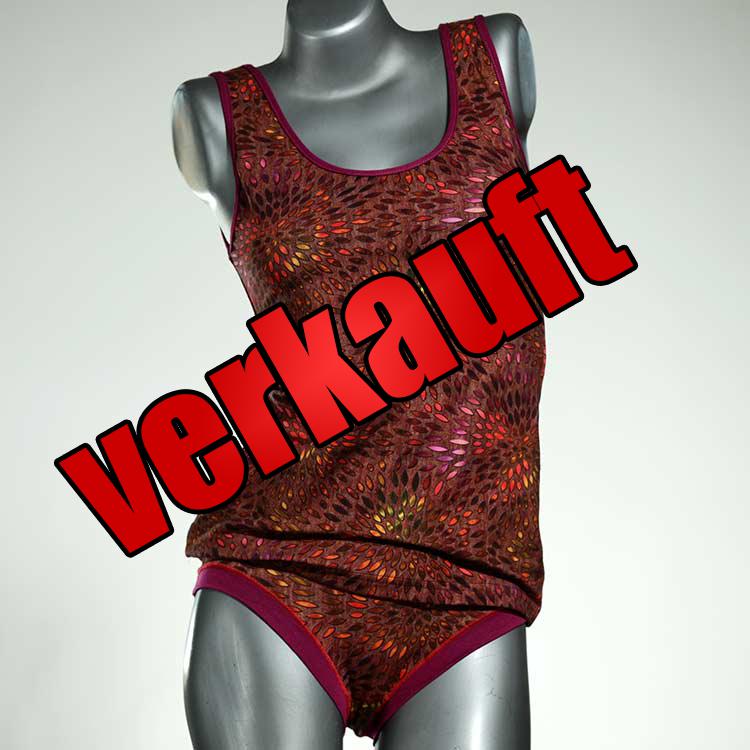 süße nachhaltige günstige ökologische Unterwäsche Set für DamenPanty / Hotpant mit Top aus Baumwolle