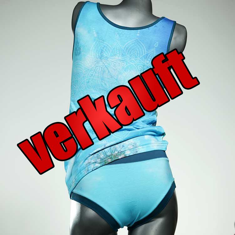 gemusterte attraktive bunte bequeme Unterwäsche Set für DamenPanty / Hotpant mit Top aus Baumwolle