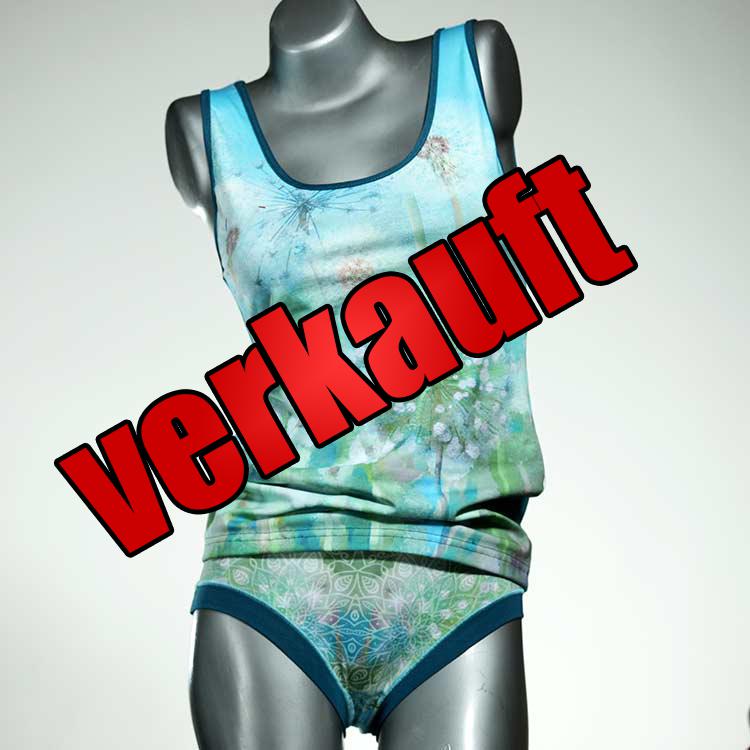 gemusterte attraktive bunte bequeme Unterwäsche Set für DamenPanty / Hotpant mit Top aus Baumwolle