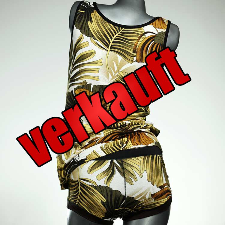 sexy nachhaltige günstige ökologische Unterwäsche Set für DamenPanty / Hotpant mit Top aus Baumwolle