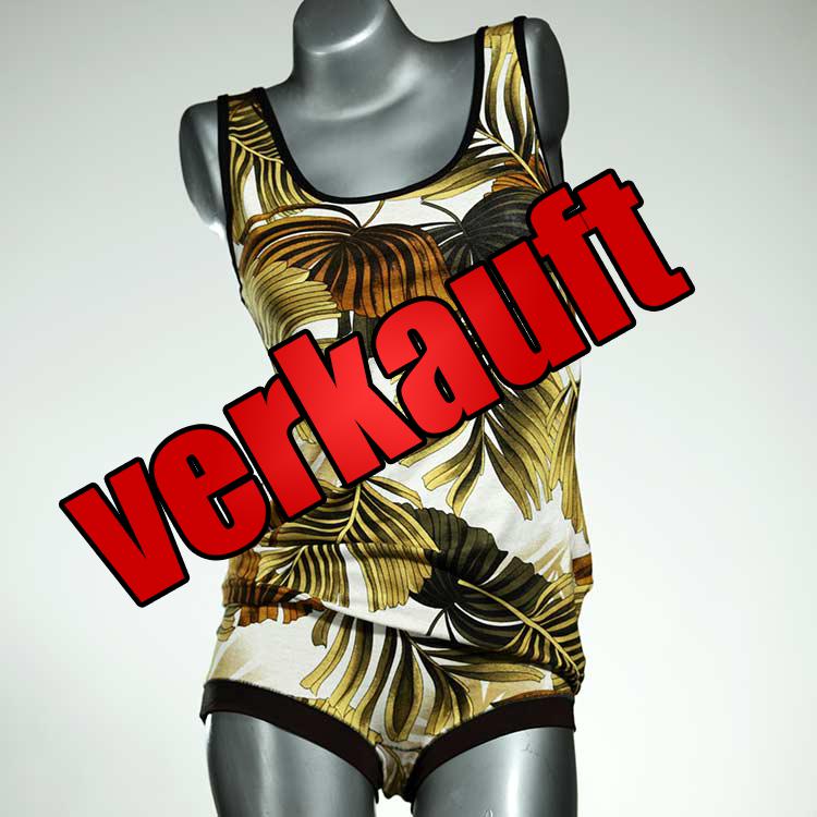 sexy nachhaltige günstige ökologische Unterwäsche Set für DamenPanty / Hotpant mit Top aus Baumwolle