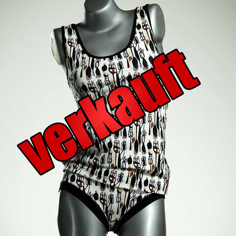 günstige handgemachte attraktive gemusterte Unterwäsche Set für DamenPanty / Hotpant mit Top aus Baumwolle