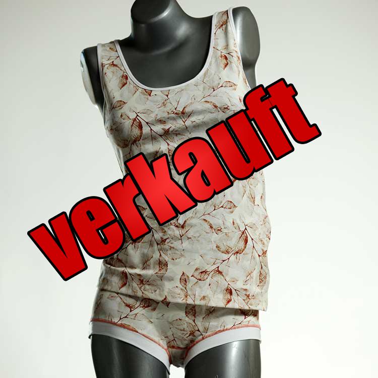 süße attraktive gemusterte farbige Unterwäsche Set für DamenPanty / Hotpant mit Top aus Baumwolle