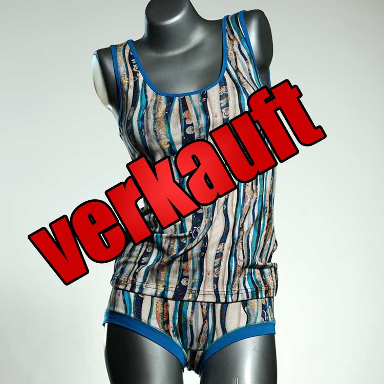 sexy günstige nachhaltige bunte Unterwäsche Set für DamenPanty / Hotpant mit Top aus Baumwolle