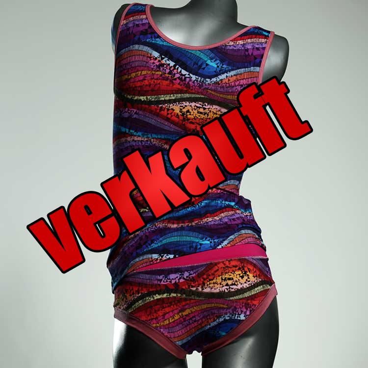 bequeme nachhaltige süße günstige Unterwäsche Set für DamenPanty / Hotpant mit Top aus Baumwolle
