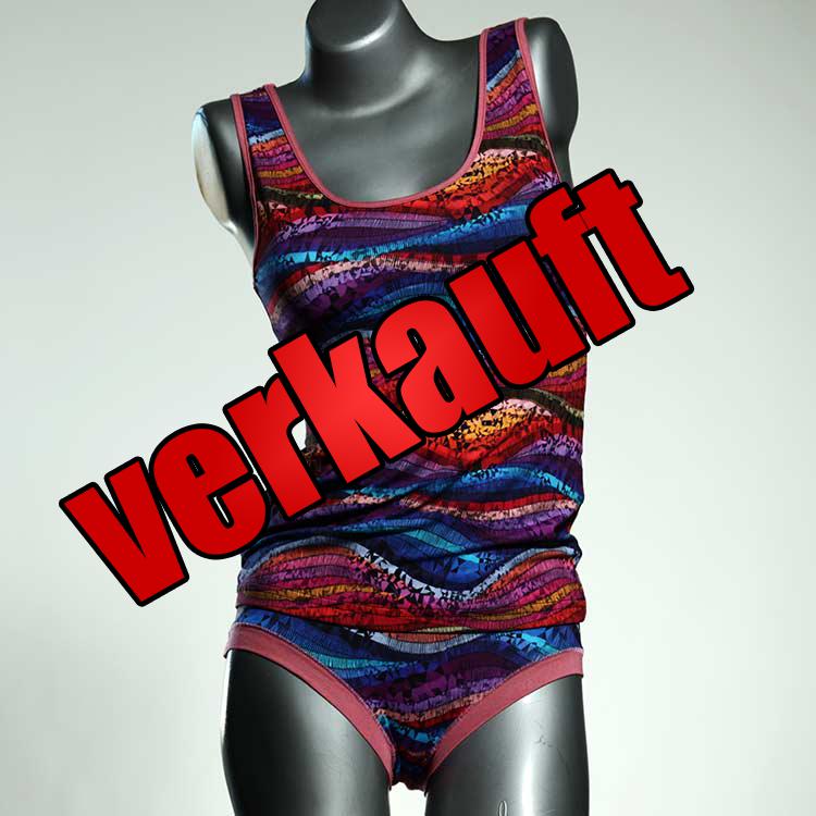 bequeme nachhaltige süße günstige Unterwäsche Set für DamenPanty / Hotpant mit Top aus Baumwolle