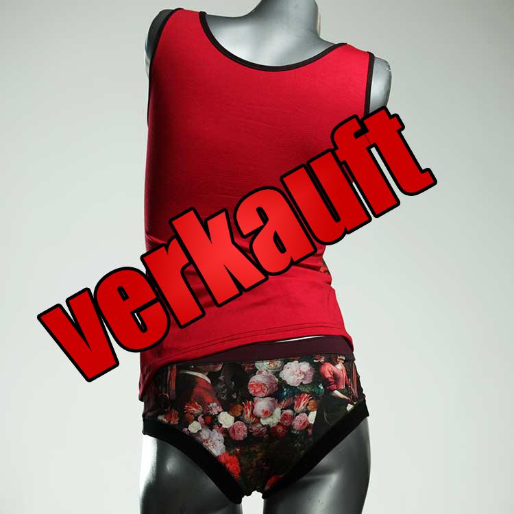 günstige schöne bunte nachhaltige Unterwäsche Set für DamenPanty / Hotpant mit Top aus Baumwolle