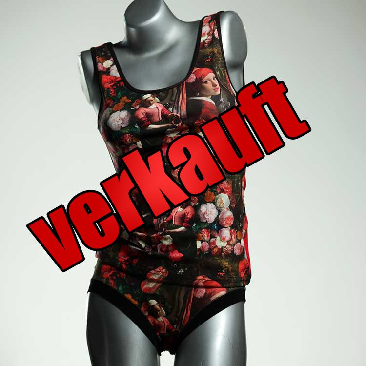 günstige schöne bunte nachhaltige Unterwäsche Set für DamenPanty / Hotpant mit Top aus Baumwolle