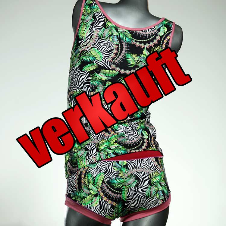 bequeme süße ökologische bunte Unterwäsche Set für DamenPanty / Hotpant mit Top aus Baumwolle