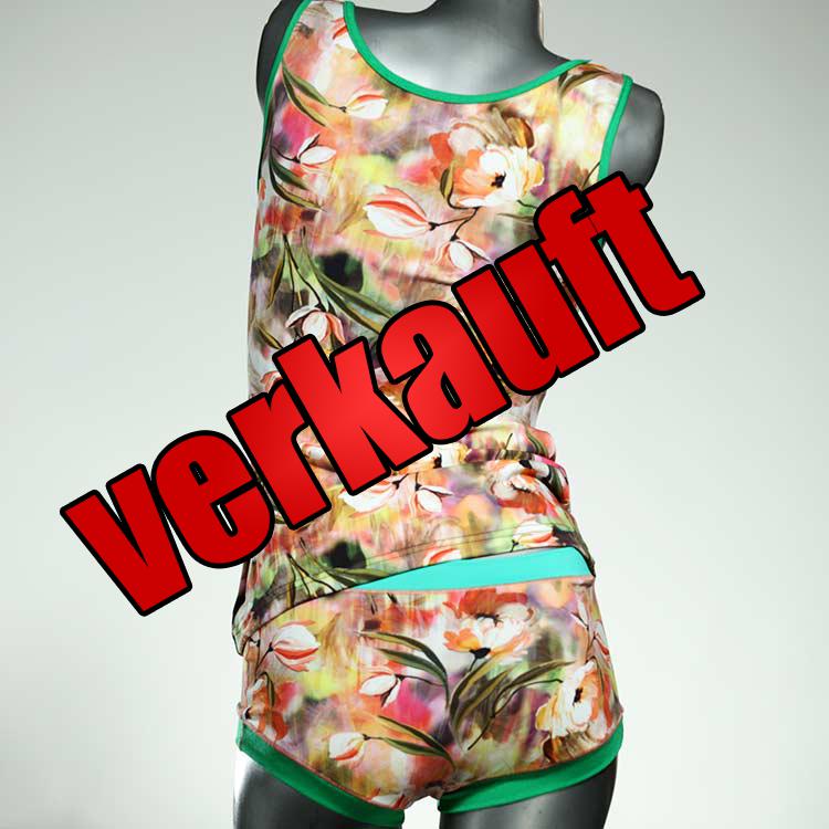 bunte preiswerte farbige süße Unterwäsche Set für DamenPanty / Hotpant mit Top aus Baumwolle