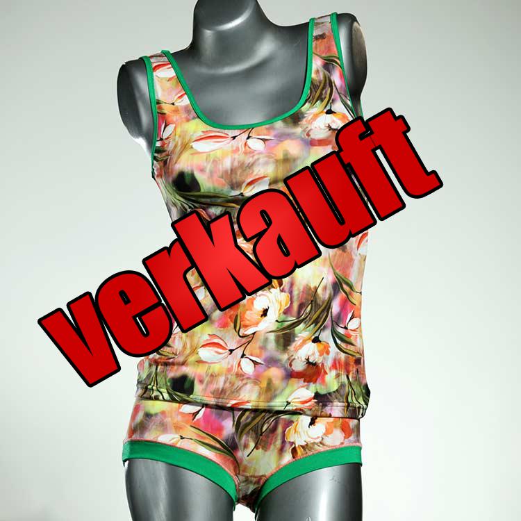 bunte preiswerte farbige süße Unterwäsche Set für DamenPanty / Hotpant mit Top aus Baumwolle