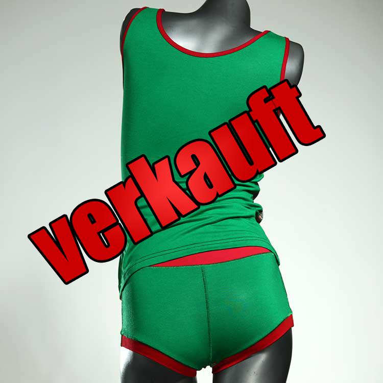attraktive bequeme ökologische preiswerte Unterwäsche Set für DamenPanty / Hotpant mit Top aus Baumwolle