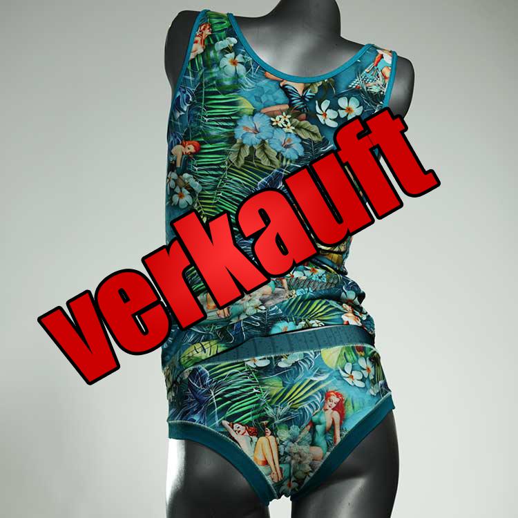 süße bunte attraktive bequeme Unterwäsche Set für DamenPanty / Hotpant mit Top aus Baumwolle
