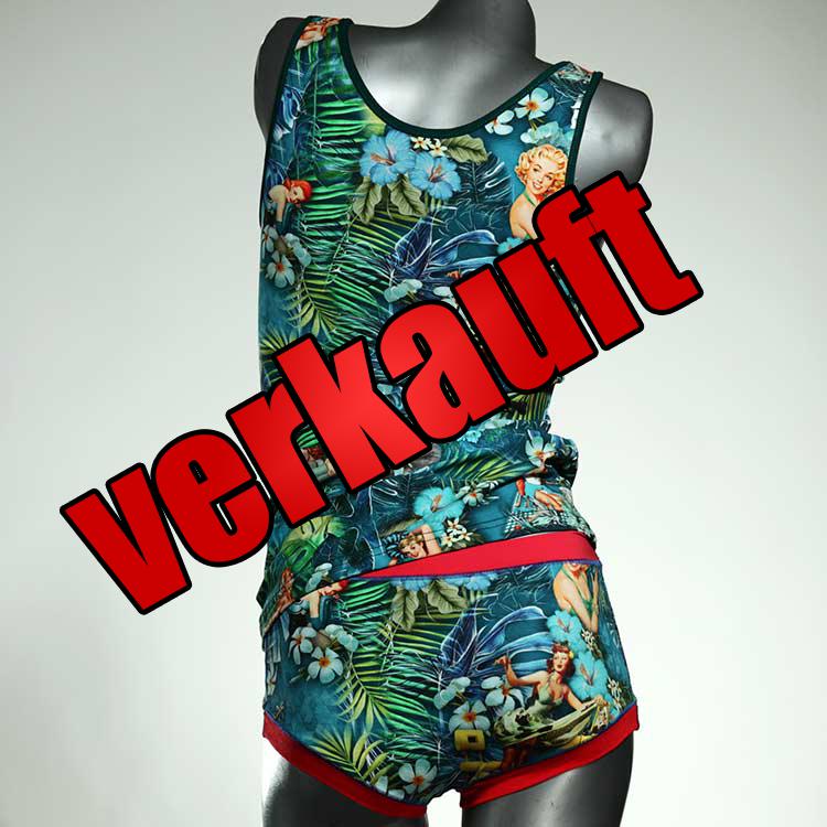 nachhaltige bequeme bunte ökologische Unterwäsche Set für DamenPanty / Hotpant mit Top aus Baumwolle
