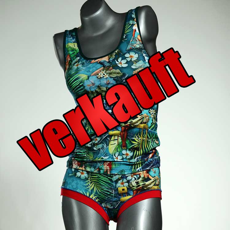 nachhaltige bequeme bunte ökologische Unterwäsche Set für DamenPanty / Hotpant mit Top aus Baumwolle