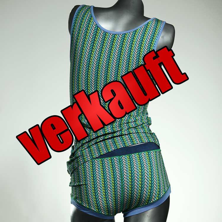 günstige ökologische preiswerte bunte Unterwäsche Set für DamenPanty / Hotpant mit Top aus Baumwolle