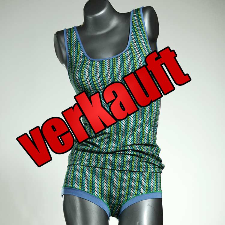 günstige ökologische preiswerte bunte Unterwäsche Set für DamenPanty / Hotpant mit Top aus Baumwolle