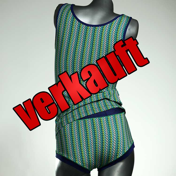 bunte farbige schöne günstige Unterwäsche Set für DamenPanty / Hotpant mit Top aus Baumwolle