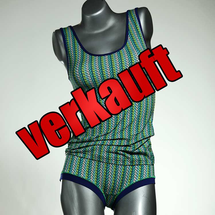 bunte farbige schöne günstige Unterwäsche Set für DamenPanty / Hotpant mit Top aus Baumwolle
