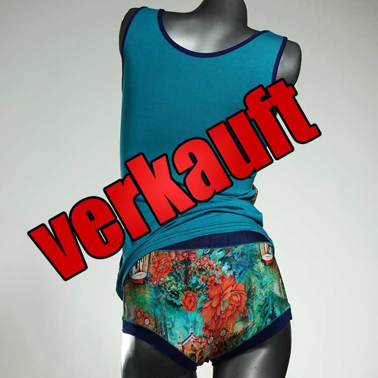 günstige ökologische bequeme preiswerte Unterwäsche Set für DamenPanty / Hotpant mit Top aus Baumwolle