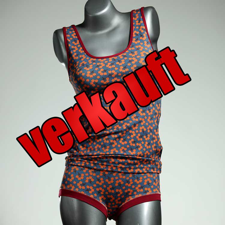sexy farbige günstige handgemachte Unterwäsche Set für DamenPanty / Hotpant mit Top aus Baumwolle