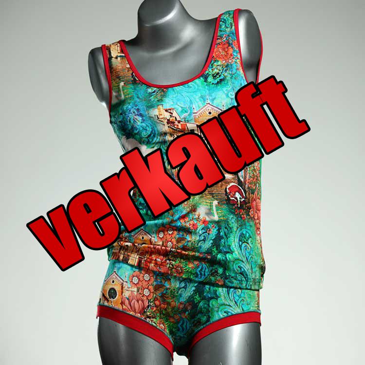handgemachte ökologische bequeme süße Unterwäsche Set für DamenPanty / Hotpant mit Top aus Baumwolle