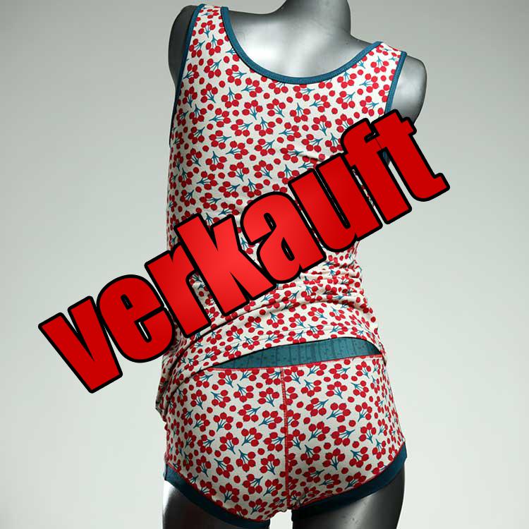 günstige nachhaltige ökologische süße Unterwäsche Set für DamenPanty / Hotpant mit Top aus Baumwolle