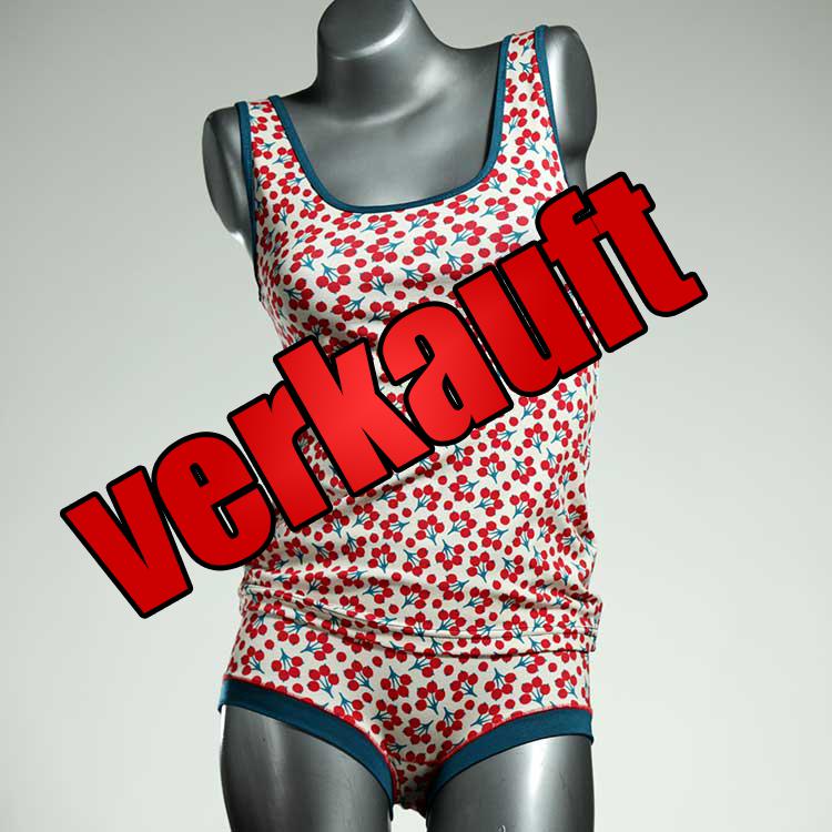 günstige nachhaltige ökologische süße Unterwäsche Set für DamenPanty / Hotpant mit Top aus Baumwolle
