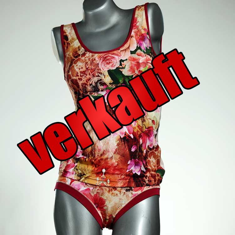nachhaltige bunte ökologische farbige Unterwäsche Set für DamenPanty / Hotpant mit Top aus Baumwolle