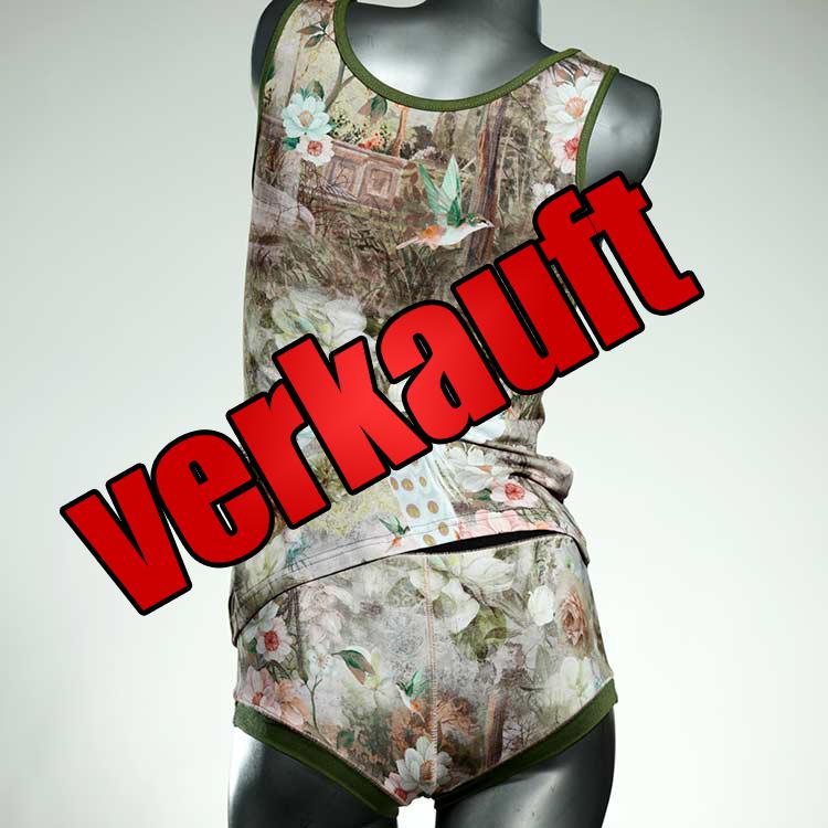 gemusterte bunte süße schöne Unterwäsche Set für DamenPanty / Hotpant mit Top aus Baumwolle