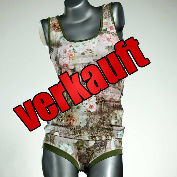 gemusterte bunte süße schöne Unterwäsche Set für DamenPanty / Hotpant mit Top aus Baumwolle