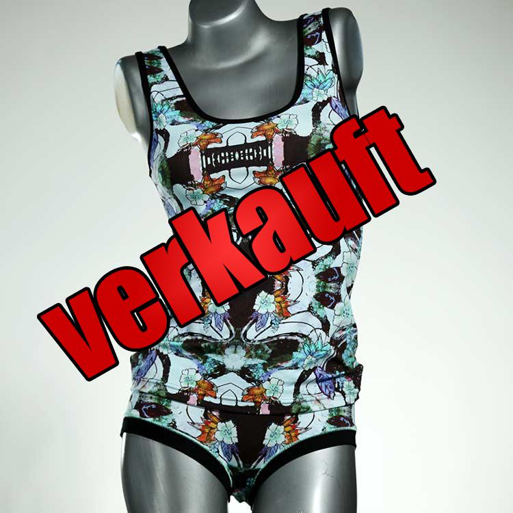 günstige ökologische nachhaltige bunte Unterwäsche Set für DamenPanty / Hotpant mit Top aus Baumwolle