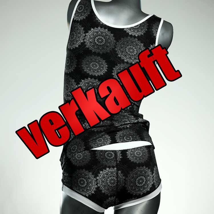 bunte attraktive bequeme schöne Unterwäsche Set für DamenPanty / Hotpant mit Top aus Baumwolle