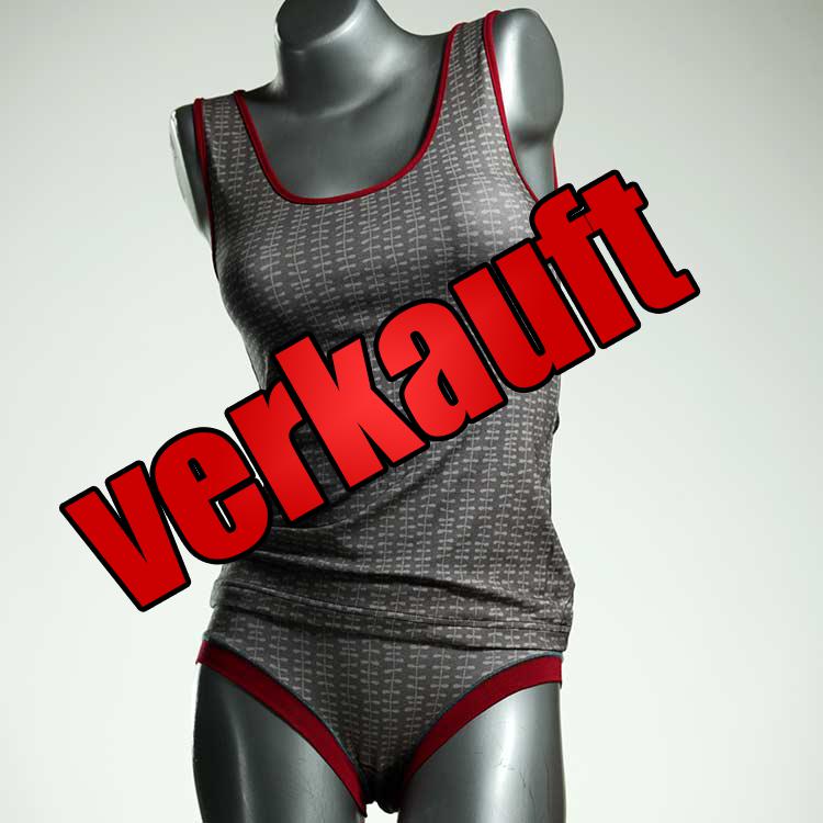 nachhaltige ökologische attraktive handgemachte Unterwäsche Set für DamenPanty / Hotpant mit Top aus Baumwolle