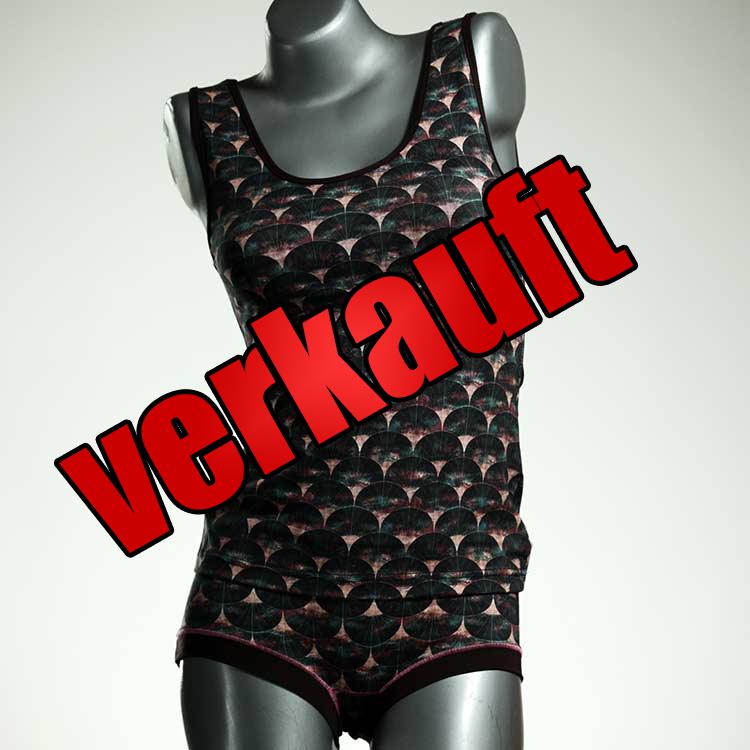 sexy schöne günstige nachhaltige Unterwäsche Set für DamenPanty / Hotpant mit Top aus Baumwolle