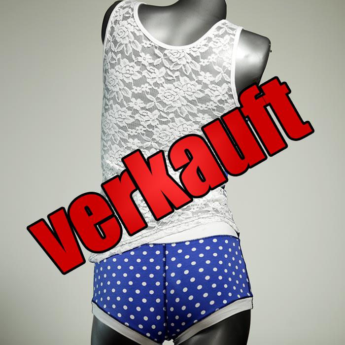 handgemachte nachhaltige sexy attraktive Unterwäsche Set für DamenPanty / Hotpant mit Top aus Baumwolle