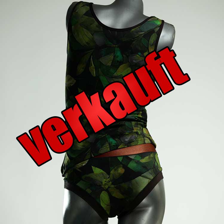 ökologische schöne günstige bunte Unterwäsche Set für DamenPanty / Hotpant mit Top aus Baumwolle
