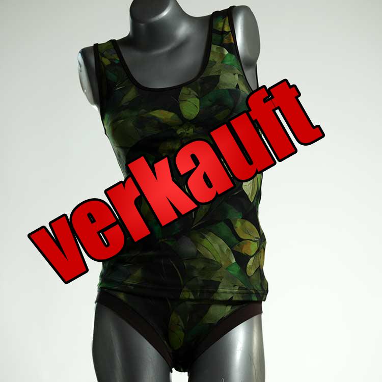 ökologische schöne günstige bunte Unterwäsche Set für DamenPanty / Hotpant mit Top aus Baumwolle